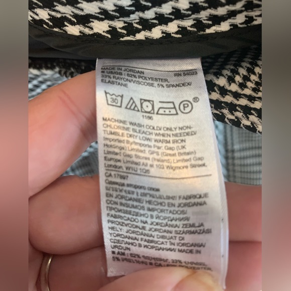 Banana Republic women’s black & white houndstooth pants size 10 - Picture 7 of 7